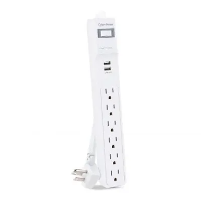 Cyber Power - P606URC2 - Surge 6 Outlets 6 FT Cord 2 USB A