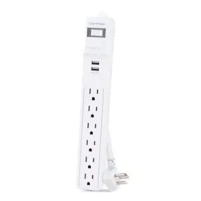 Cyber Power - P606URC2 - Surge 6 Outlets 6 FT Cord 2 USB A