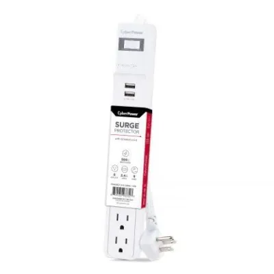 Cyber Power - P606URC2 - Surge 6 Outlets 6 FT Cord 2 USB A