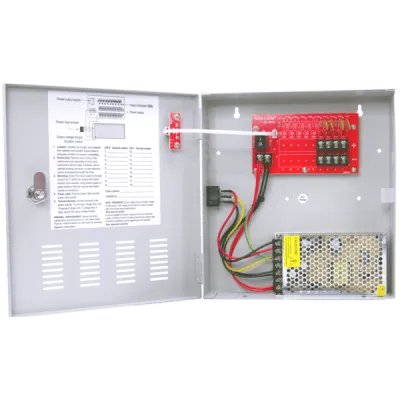 SECO-LARM - PC-U0405-PULQ - Switching CCTV Power Supply 4 Outputs, 5 Amps, PTC fuses, individual status LEDs for Each Output