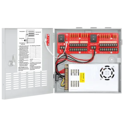 SECO-LARM - PC-U1830-PULQ - Switching CCTV Power Supply. 18 Outputs, 30 Amps, PTC fuses, individual status LEDs for each output.