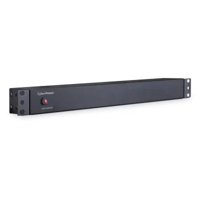 Cyber Power - PDU15B10R - 15A (Derated to 12A), 120 V, 50Hz/60Hz, NEMA 5-15P plug, 10 NEMA 5-15R, 1U Rackmount, 15 ft Cord