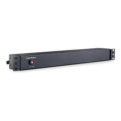 Cyber Power - PDU15B12R - 15A (Derated to 12A), 120 V, 50Hz/60Hz, NEMA 5-15P plug, 12 NEMA 5-15R, 1U Rackmount, 15 ft Cord