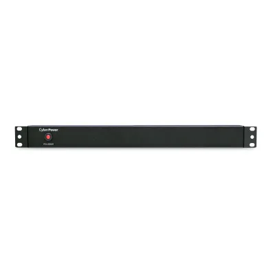 Cyber Power - PDU15B8R - 15A (Derated to 12A), 120 V, 50Hz/60Hz, NEMA 5-15P plug, 8 NEMA 5-15R, 1U Rackmount, 15 ft Cord