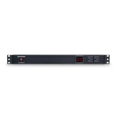 Cyber Power - PDU15M2F12R - 15A (Derated to 12A), 120 V, 50Hz/60Hz, NEMA 5-15P plug, 14 NEMA 5-15R, 1U Rackmount, 15 ft Cord, Limited Lifetime Warranty