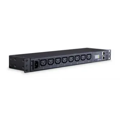 Cyber Power - PDU15MHVIEC8FNET - 15A (Derated to 12A), 200 - 240 V, 50Hz/60Hz, IEC-320 C14 plug, 8 IEC-320 C13, 1U Rackmount, 10 ft cord, 3 year warranty
