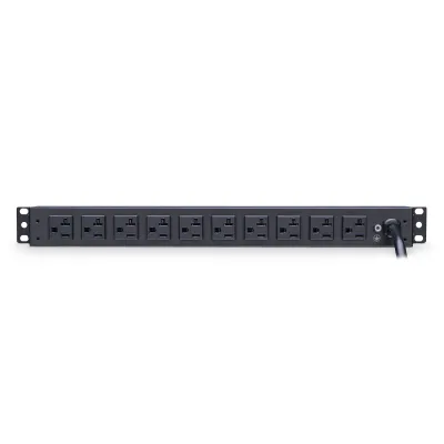 Cyber Power - PDU20B10R - 20A (Derated to 16A), 120 V, 50Hz/60Hz, NEMA 5-20P Plug, 10 NEMA 5-20R, 1U Rackmount