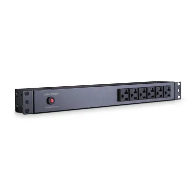 Cyber Power - PDU20BT6F12R - 20A (Derated to 16A), 120 V, 50Hz/60Hz, NEMA L5-20P Plug, 18 NEMA 5-20R, 1U Rackmount