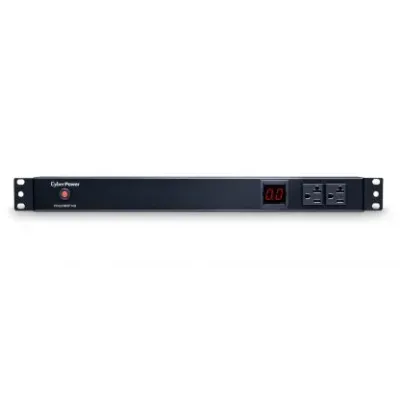 Cyber Power - PDU20M2F10R - 20A (Derated to 16A), 120 V, 50Hz/60Hz, NEMA 5-20P plug, 12 NEMA 5-20R, 1U Rackmount, 15 ft Cord, Limited Lifetime Warranty