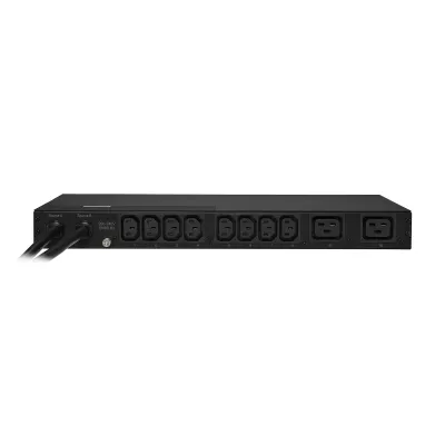 Cyber Power - PDU20MHVT10AT - 20A (Derated to 16A), 100 - 120 V, 2 x NEMA L6-20P plug, 10 rear, 10 IEC-320 (8) C13 / (2) C19 Outlets, 1U Rackmount, 10 ft cord
