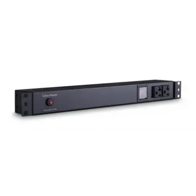 Cyber Power - PDU20MT2F10R - 20A (Derated to 16A), 120 V, 50Hz/60Hz, NEMA L5-20P plug, 12 NEMA 5-20R, 1U Rackmount, 15 ft Cord, Limited Lifetime Warranty