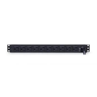 Cyber Power - PDU20MT2F10R - 20A (Derated to 16A), 120 V, 50Hz/60Hz, NEMA L5-20P plug, 12 NEMA 5-20R, 1U Rackmount, 15 ft Cord, Limited Lifetime Warranty