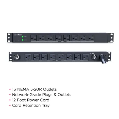Cyber Power - PDU30BT8F8R - 30A (Derated to 24A), 120 V, 50Hz/60Hz