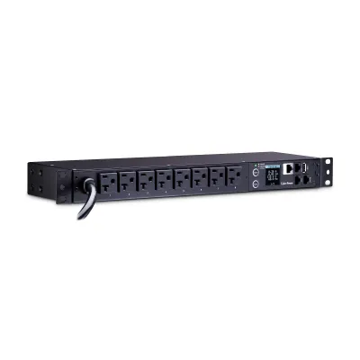 Cyber Power - PDU31002 - Monitored PDU 20A 120V (8) 5-20R Outlets NEMA (L)5-20P 12ft Cord SNMP 1U