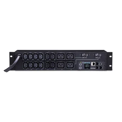 Cyber Power - PDU31008 - Monitored PDU 30A 240V (12) IEC-C13 (4) IEC-C19 Outlets L6-30P 12ft Cord SNMP 2U