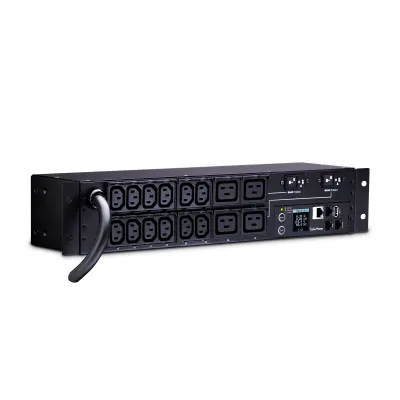 Cyber Power - PDU31008 - Monitored PDU 30A 240V (12) IEC-C13 (4) IEC-C19 Outlets L6-30P 12ft Cord SNMP 2U