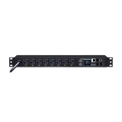 Cyber Power - PDU41002 - Switched PDU 20A 120V NEMA (L)5-20P input 8 NEMA 5-20R output 12ft cord 1U