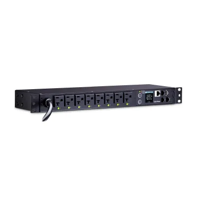 Cyber Power - PDU41002 - Switched PDU 20A 120V NEMA (L)5-20P input 8 NEMA 5-20R output 12ft cord 1U