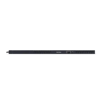 Cyber Power - PDU41116 - 15A (Derated to 12A), 120 V, 50Hz/60Hz, NEMA 5-15P plug, 16 NEMA 5-15R, 0U Rackmount, 10 ft cord, 3 year warranty