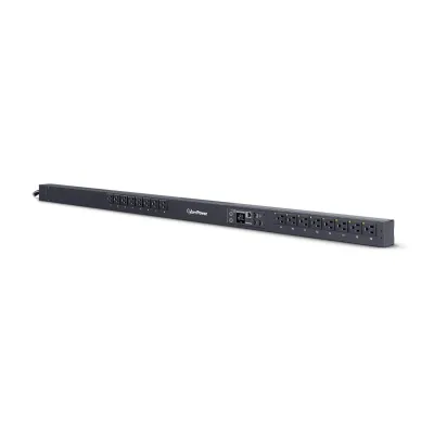 Cyber Power - PDU41116 - 15A (Derated to 12A), 120 V, 50Hz/60Hz, NEMA 5-15P plug, 16 NEMA 5-15R, 0U Rackmount, 10 ft cord, 3 year warranty