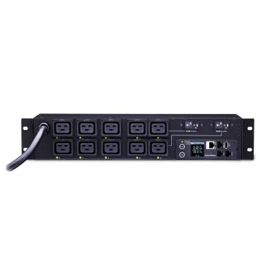 Cyber Power - PDU81009 - SW MBO PDU 30A 208V Metered-by-Outlet Switched PDU 10 C19 Outlets 12ft cord