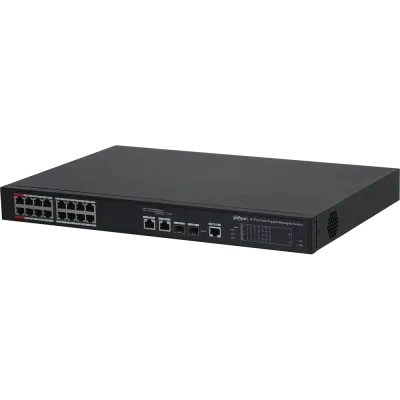 Dahua - PFS4218-16GT2GF-240 - 16-Port PoE Desktop Managed Gigabit Switch