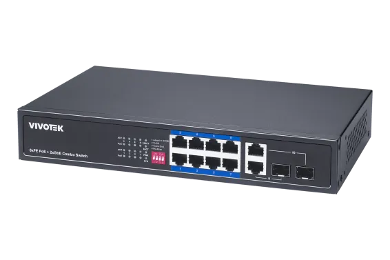 Vivotek - AW-FGT-100P-110 - Unmngd 4-Port 802.3at POE 10/100Mbps Sw 2-Port GbE Uplink