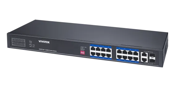 Vivotek - AW-FGT-180P-250 - Unmngd 8-Port 802.3at POE 10/100Mbps Sw 2-Port GbE Uplink