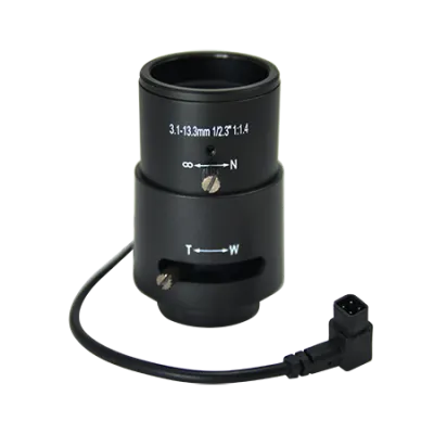 ACTi - PLEN-2200 - Vari-focal f3.1-13.3mm, DC Iris F1.4-4.0, Manual Focus, CS Mount Lens