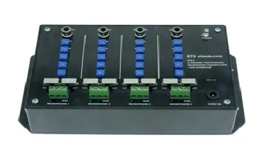 ETS - PMI-4 - Four Channel Professional Phantom Powered Balanced Microphone DVR Interface