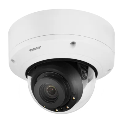 Hanwha - PND-A6081RV - 2MP Network AI IR Dome Camera, Max. 2MP resolution, Up to 120fps, 0.007Lux@F1.3 (Color), 0Lux (B/W, IR LED on), IR Viewable Length 40m(131.23ft), Wise IR, Day & Night (ICR), WDR (120dB), WiseNRⅡ (Using AI engine), H.265, H.264,