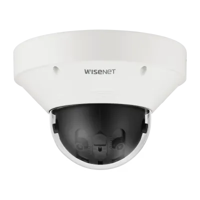 Hanwha - PNM-9022V - WN7 Panoramic Multi-sensor camera, 180º view, (2MP X 4 sensors) 7.3MP @ 30fps, panoramic 209º view, 8.3MP, triple codec H.265/H.264/MJPEG with WiseStream II technology, extreme WDR 120dB, defocus detection, built in analytics, He