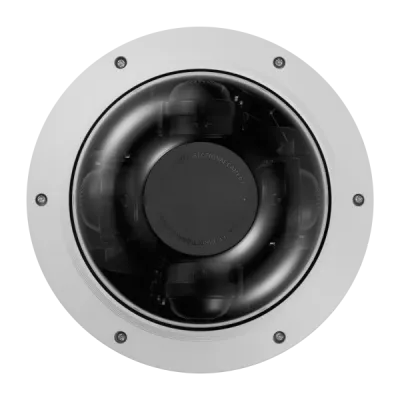 Hanwha - PNM-9084QZ1 - Wisenet P series network vandal outdoor Multi-sensor Multi-Directional dome camera, (2MP X 4 sensors) 8MP @ 60fps, motorized vari-focal lens 2x (3.0~6.0mm) (107°~56.3°), PTRZ (Pan/Tilt/Rotate/Zoom) remote adjustment, triple cod
