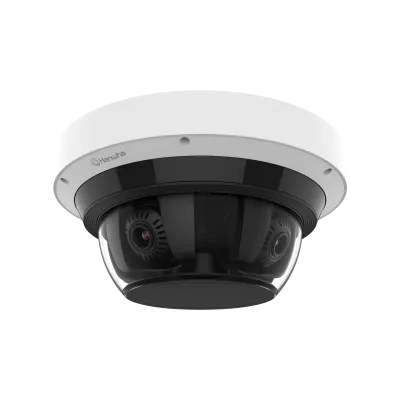 Hanwha - PNM-C32083RQZ - Wisenet P series network vandal outdoor Multi-Directional camera [AI ON] 4CH x 8MP @ 15FPS / [AI OFF] 4CH x 8MP @ 20FPS, Motorized Varifocal Lens with PTRZ function 4.38~9.33mm (FoV H: 112.1°~47.5°, V: 58°~26.6°), triple code