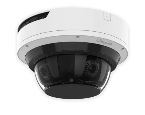 Hanwha - PNM-C32084RQZ-8XE4T-W - Wisenet P series network vandal outdoor Multi-Directional camera  [AI ON] 4CH x 8MP @ 15FPS / [AI OFF] 4CH x 8MP @ 20FPS, Motorized Varifocal Lens 4.38~9.33mm (FoV H: 112.1°~47.5°, V: 58°~26.6°) with PTRZ function, tr