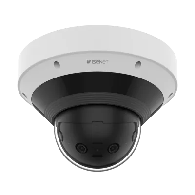 Hanwha - PNM-C9022RV - Panoramic Multi-sensor camera, FoV: H209º, V:60°, 8MP @ 20fps, Alpha Blending, triple codec H.265/H.264/MJPEG with WiseStream III technology, extreme WDR 120dB, Wise NR II, IR viewable length 65' (20m), Analytics events based o