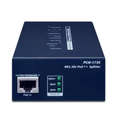 PLANET - POE-173S - Single-Port 10/100/1000T 802.3bt PoE++ Splitter (12V/19/24V, 802.3bt type 4 PD, PoH compatible)