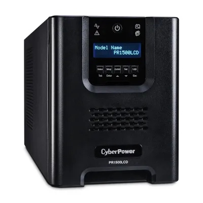 Cyber Power - PR1500LCD - UPS SYSTEMS Smart App 1500VA/1500W, Pure Sine Wave, NEMA 5-15P, 6 ft cord