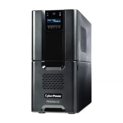 CYBERPOWER - PR2200LCD - 2200VA/1980W, Pure Sine Wave, NEMA L5-30P, 10 ft cord, 8 NEMA 5-15R, 2 NEMA 5-20R, USB, Serial, SNMP, Relay, EPO, PowerPanel Business Edition software, Yes, 3 year warranty