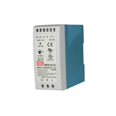 PLANET - PWR-40-24 - 24V, 40W Din-Rail Power Supply (MDR-40-24, adjustable 24-30V DC output)