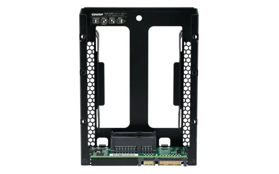 QNAP - QDA-A2AR - Dual 2.5" SATA to 3.5" SATA drive converter/adapter, up to 9.5mm 2.5" drive height support, hardware RAID 0/1, JBOD, Individual disk modes