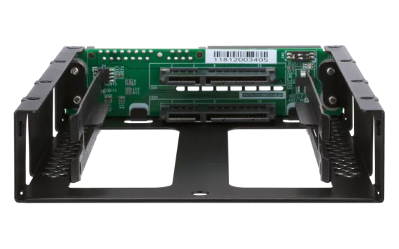QNAP - QDA-A2AR - Dual 2.5" SATA to 3.5" SATA drive converter/adapter, up to 9.5mm 2.5" drive height support, hardware RAID 0/1, JBOD, Individual disk modes