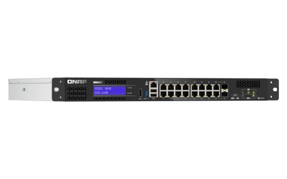 QNAP - QGD-1600-4G-US - QNAP 16-port 1GbE Switch with 2 RJ45 and SFP+ Combo port with Intel Celeron J411 Processor and 4GB DDR4 RAM