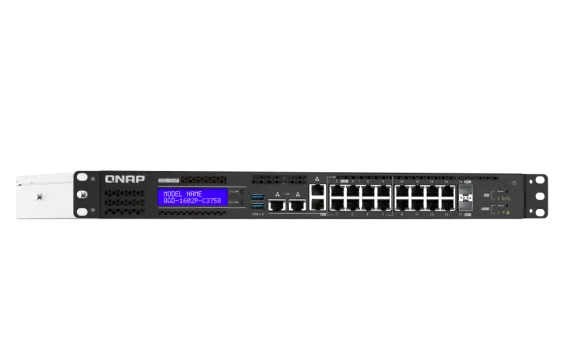QNAP - QGD-1602P-C3758-16G-US - QGD-1602P-C3758: 8 2.5GbE PoE ports(4 port IEEE 803.3bt PoE ++ supply 90W, 4 port 803.3at PoE ++ supply 30W)