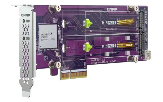 QNAP - QM2-2P-344A - Dual M.2 PCIe SSD Expansion Card