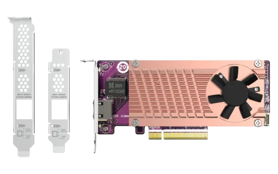 QNAP - QM2-2P10G1TB - QM2 Series, 2 x PCIe 2280 M.2 SSD Slots, PCIe Gen3 x 8