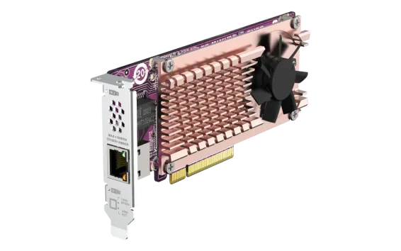 QNAP - QM2-2P10G1TB - QM2 Series, 2 x PCIe 2280 M.2 SSD Slots, PCIe Gen3 x 8