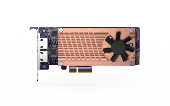 QNAP - QM2-2P2G2T - QM2 Series, 2 x PCIe 2280 M.2 SSD Slots, PCIe Gen3 x 4 , 2 x  Intel I225LM 2.5GbE NBASE-T port