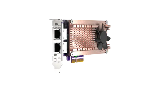 QNAP - QM2-2P2G2T - QM2 Series, 2 x PCIe 2280 M.2 SSD Slots, PCIe Gen3 x 4 , 2 x  Intel I225LM 2.5GbE NBASE-T port