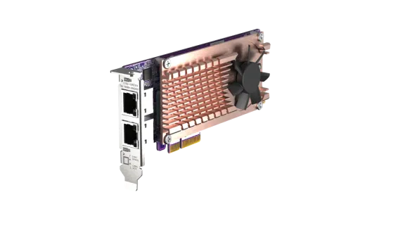 QNAP - QM2-2P2G2T - QM2 Series, 2 x PCIe 2280 M.2 SSD Slots, PCIe Gen3 x 4 , 2 x  Intel I225LM 2.5GbE NBASE-T port